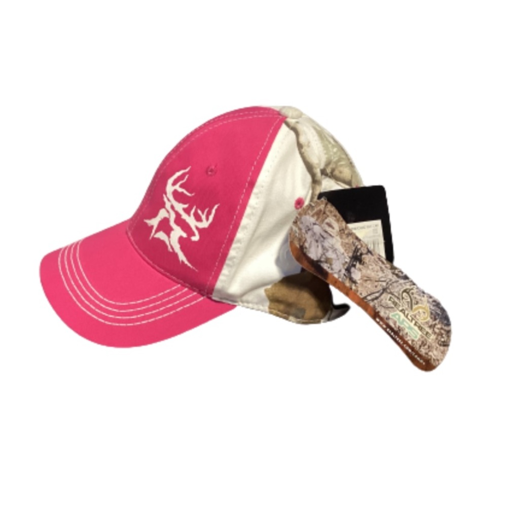 🌺REALTREE APS Ladies Fuchsia Pink & White Camouflage Print Adjustable Cap